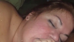 Papules being sucked by her