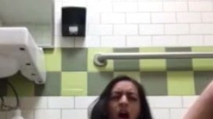 Egyptian girl fingering in bathroom