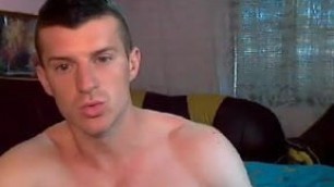 Fit guy jerks off on cam and cums